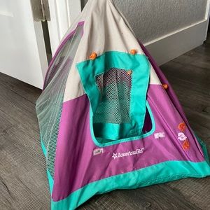 American Girl tent and camping chair
